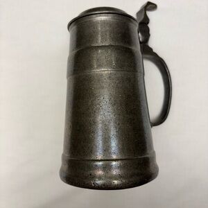 Antique German Kunstauktionshaus Günter Pewter Lidded Tankard.